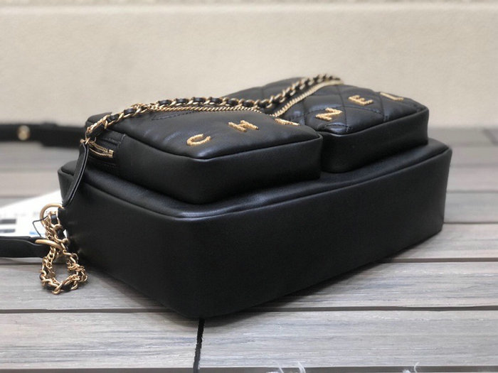 Chanel Small Calfskin Camera Case Black AS2923