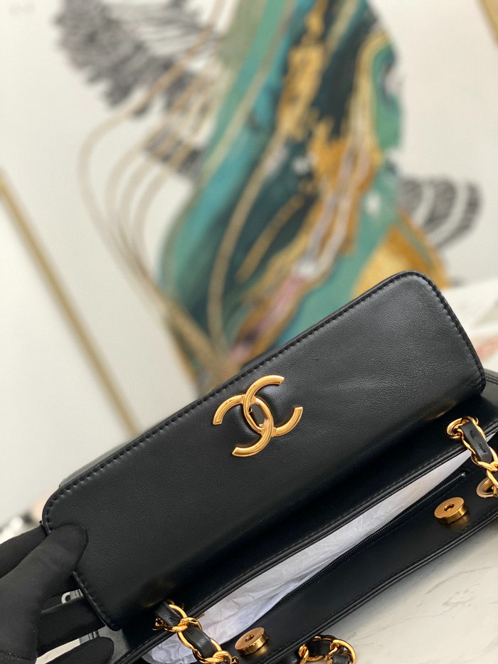Chanel Smooth Calfskin Shoulder Bag Black AS6706