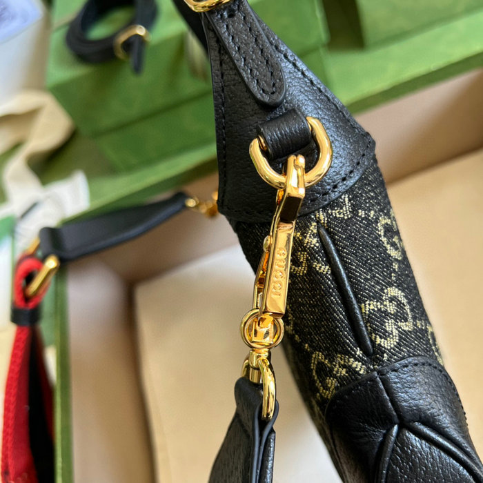 Gucci Denim Jackie 1961 Mini Shoulder Bag Black 685127