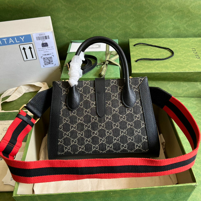 Gucci Denim Tote Bag Black 685129