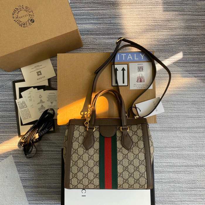 Gucci Ophidia small GG tote bag Brown 547551