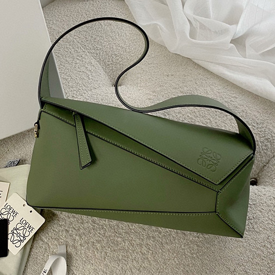 Loewe Puzzle Hobo Shoulder Bag Green 51067