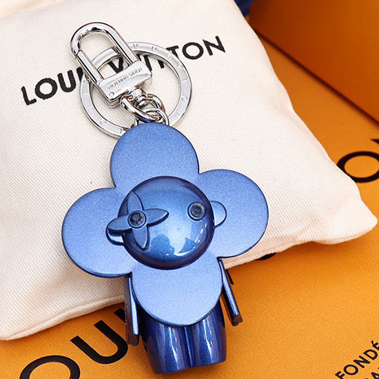 Louis Vuitton Bag Charm and Key Holder Blue M00484