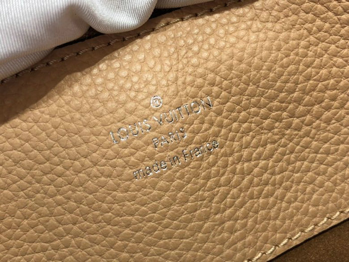 Louis Vuitton Mahina Leather Bella Tote Beige M59200