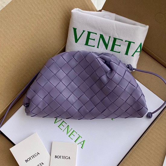 Bottega Veneta Woven Leather Small the Pouch Lavender B585853