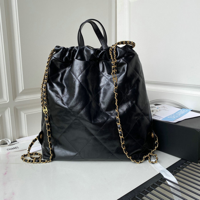 Chanel Calfskin Shopping Tote Black AS3133
