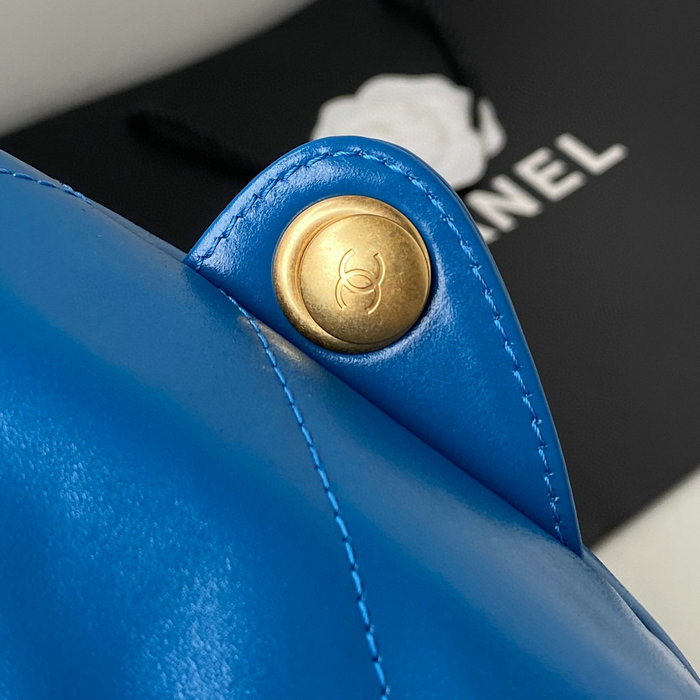 Chanel Calfskin Shopping Tote Blue AS3133