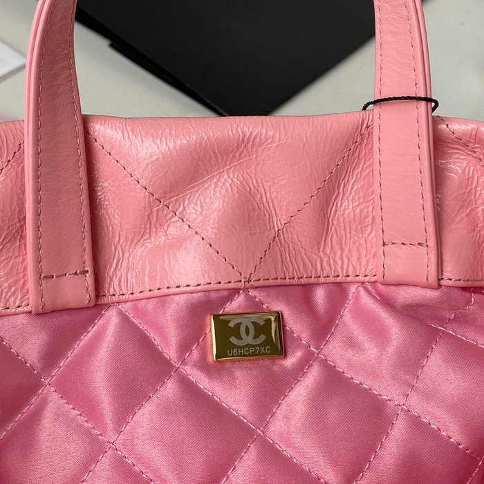 Chanel Calfskin Shopping Tote Pink AS3133