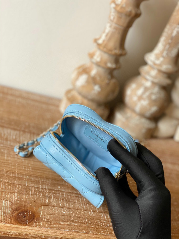 Chanel Lambskin Belt Bag Blue AS81202