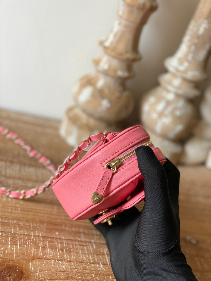 Chanel Lambskin Belt Bag Pink AS81202