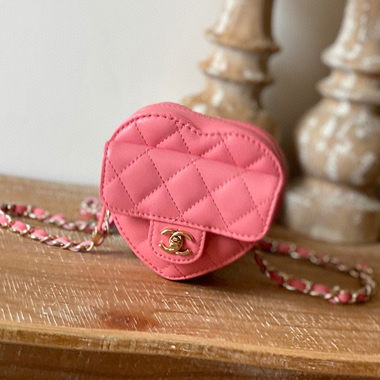 Chanel Lambskin Belt Bag Pink AS81202