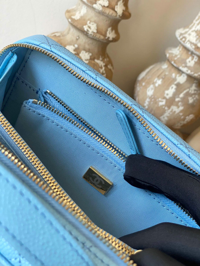 Chanel Vanity Case Bag Blue AS3168