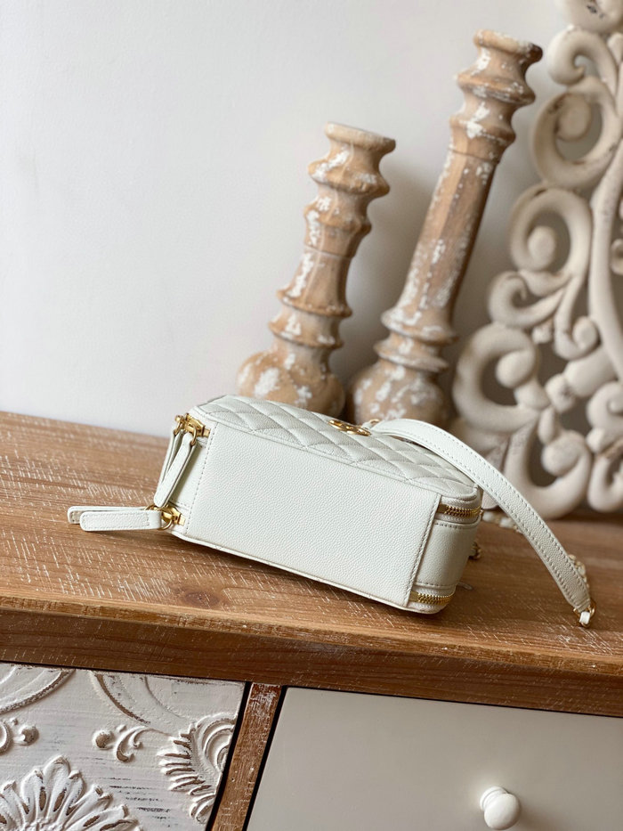 Chanel Vanity Case Bag White AP3222