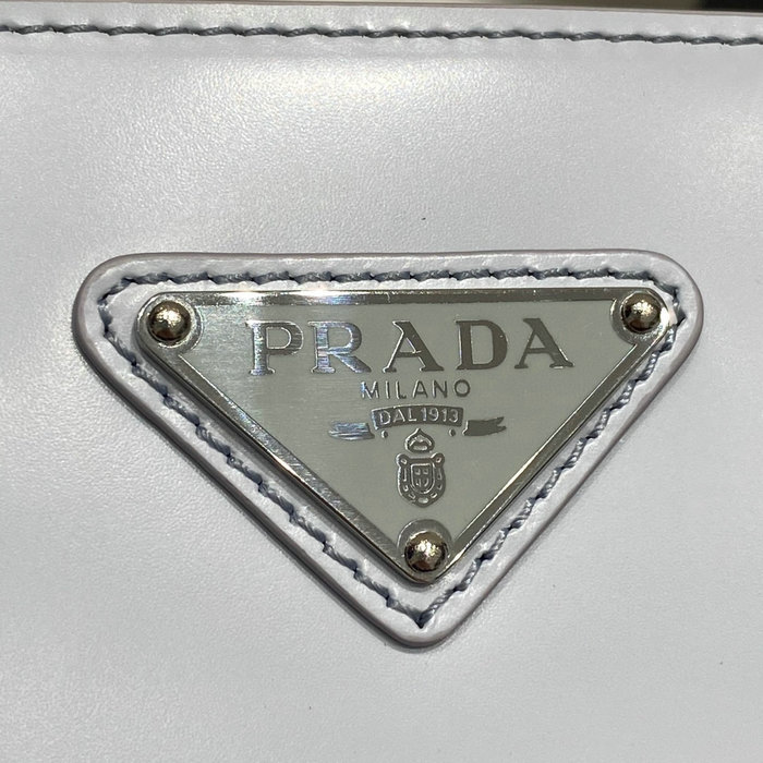 Prada Small brushed leather tote Blue 1BA331