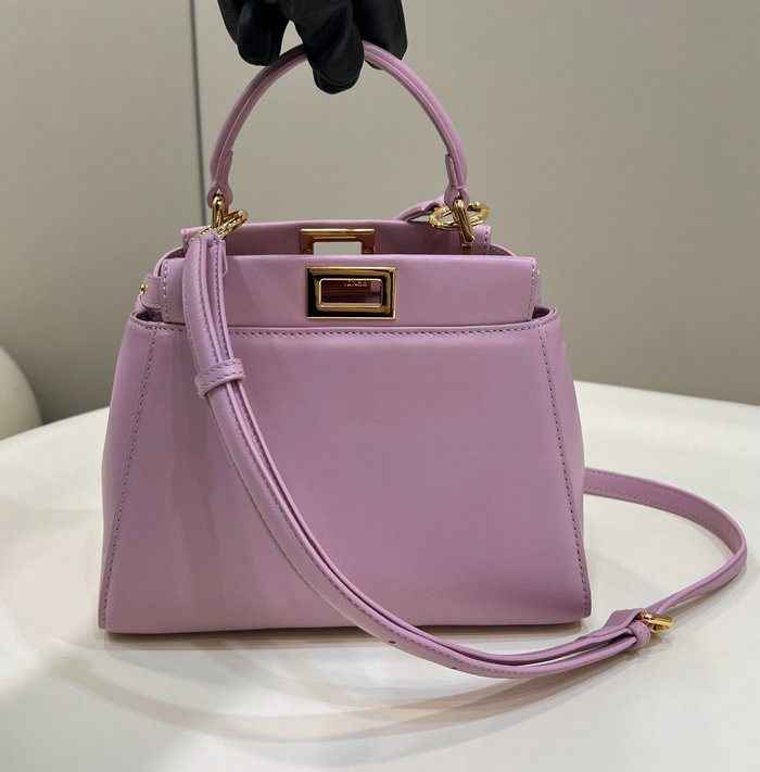 Fendi Nappa Leather Mini Peekaboo Bag Pink F8383