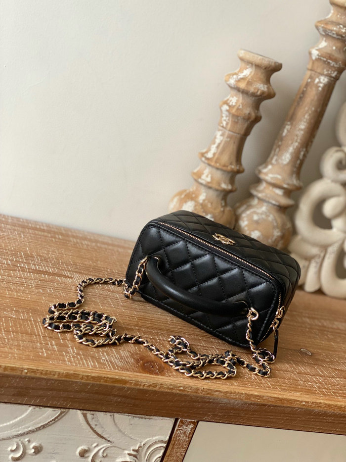 Chanel Lambskin Vanity with Chain Black A81208