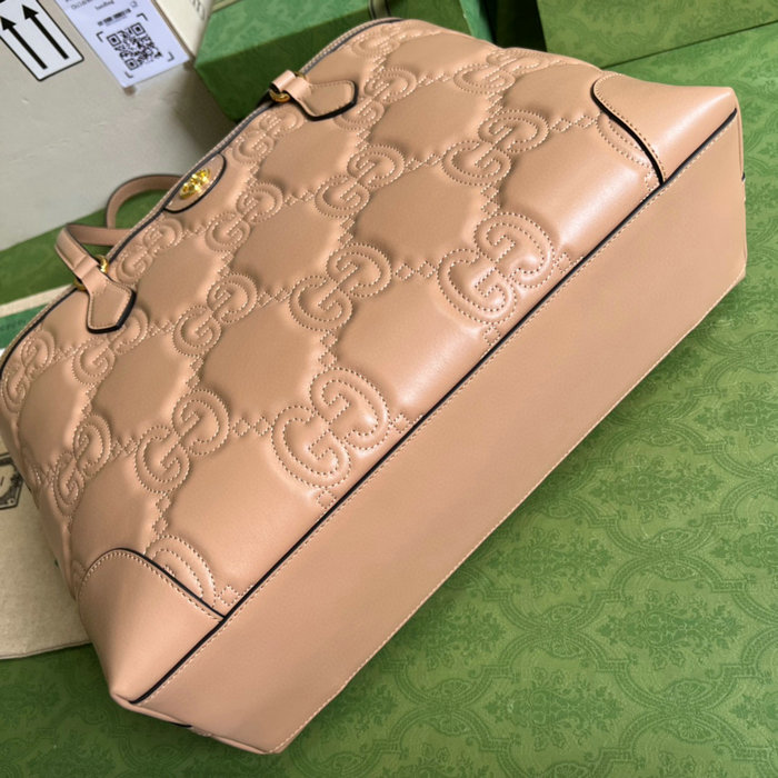 Gucci GG Matelasse leather medium tote Pink 631685