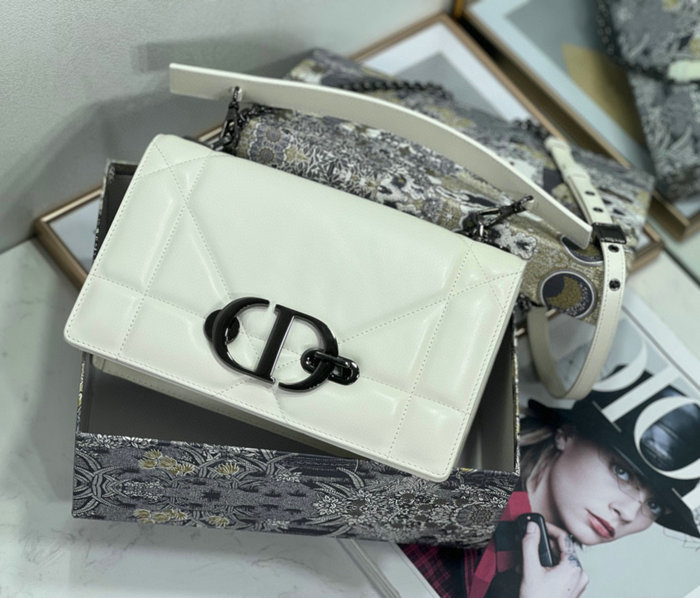 Dior 30 Montaigne Chain Bag with Handle White M9215