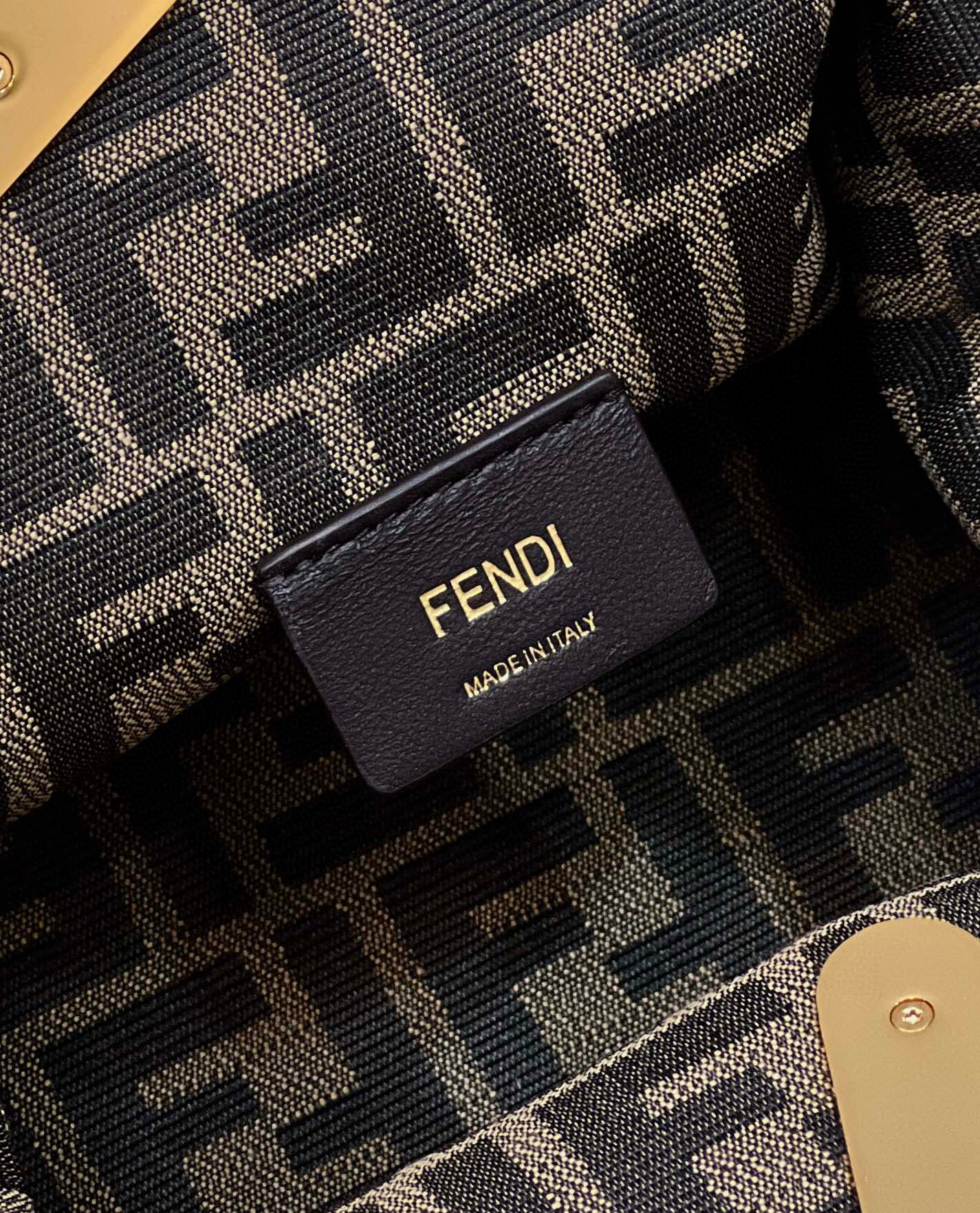 Fendi First Small braided leather bag Black F80103