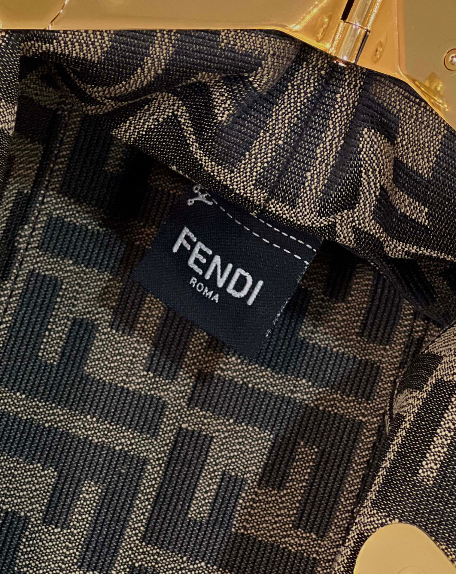 Fendi First Small braided leather bag Green F80103