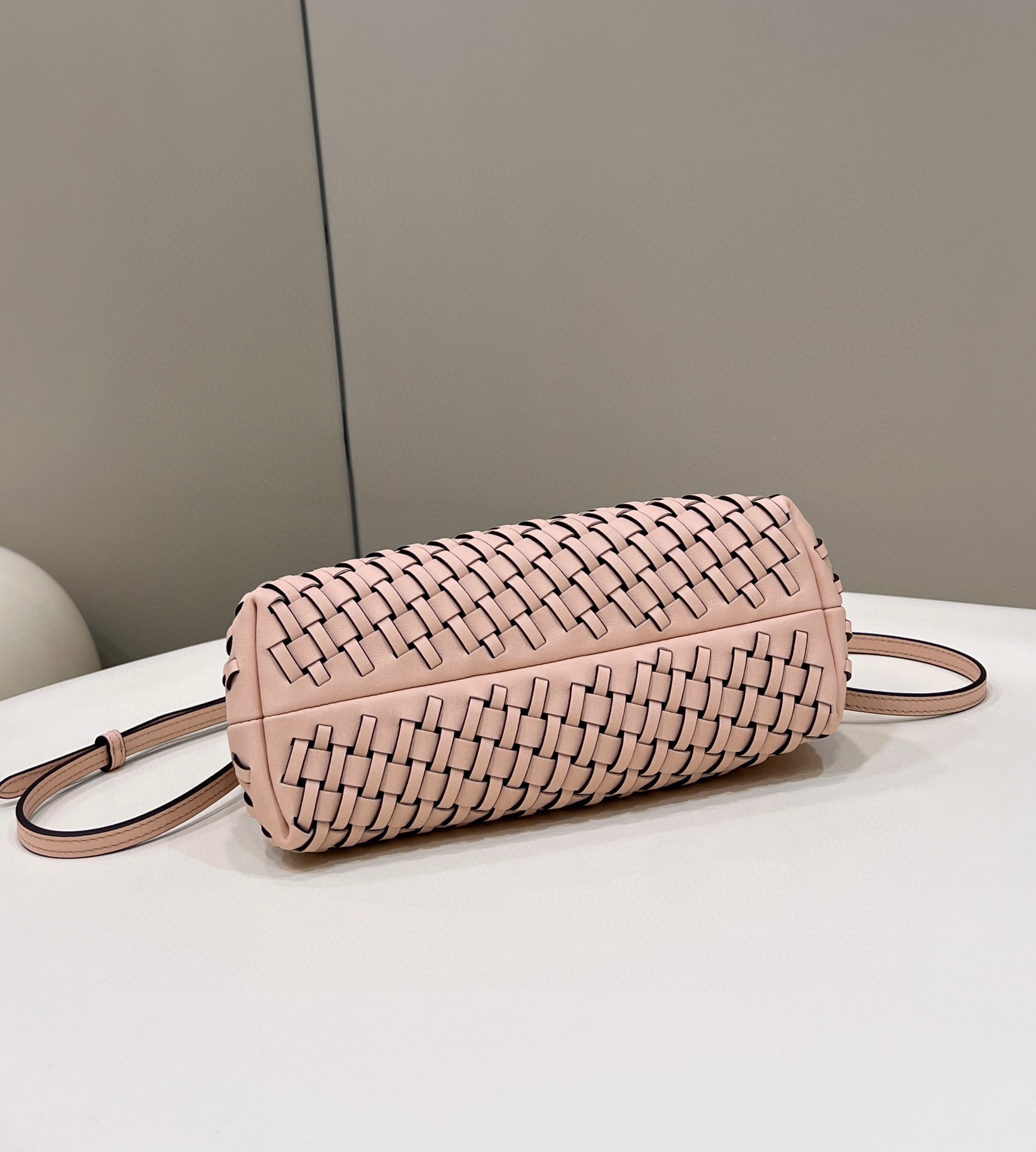 Fendi First Small braided leather bag Pink F80103