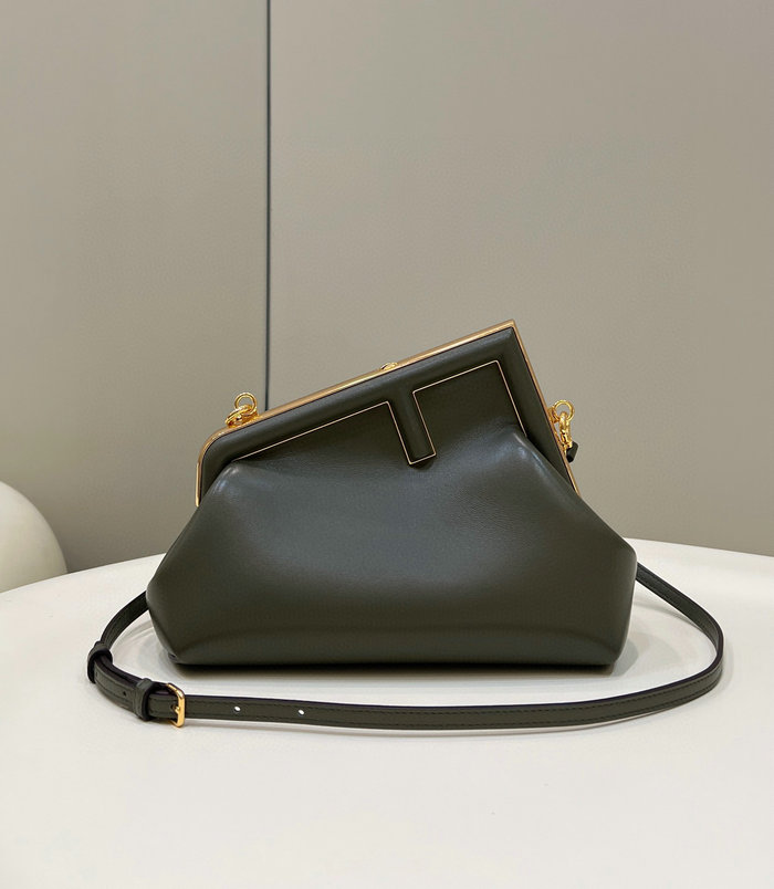 Fendi First small leather bag Green F80018