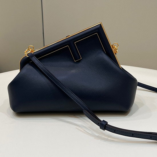 Fendi First small leather bag Navy F80018