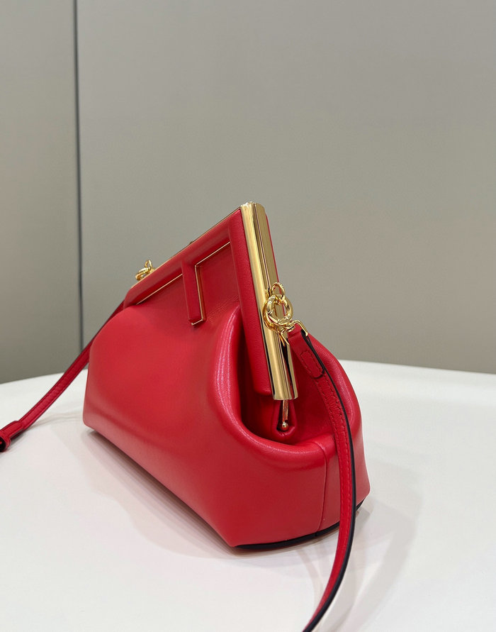 Fendi First small leather bag Red F80018