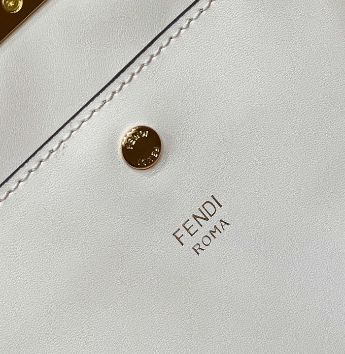 Fendi Way Tote Bag White F8506