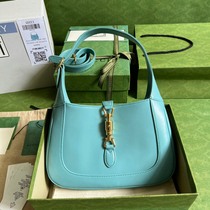 Gucci Jackie 1961 Small Hobo Bag Blue 636709