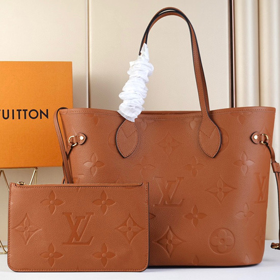 Louis Vuitton Neverfull MM Bag Brown M46135