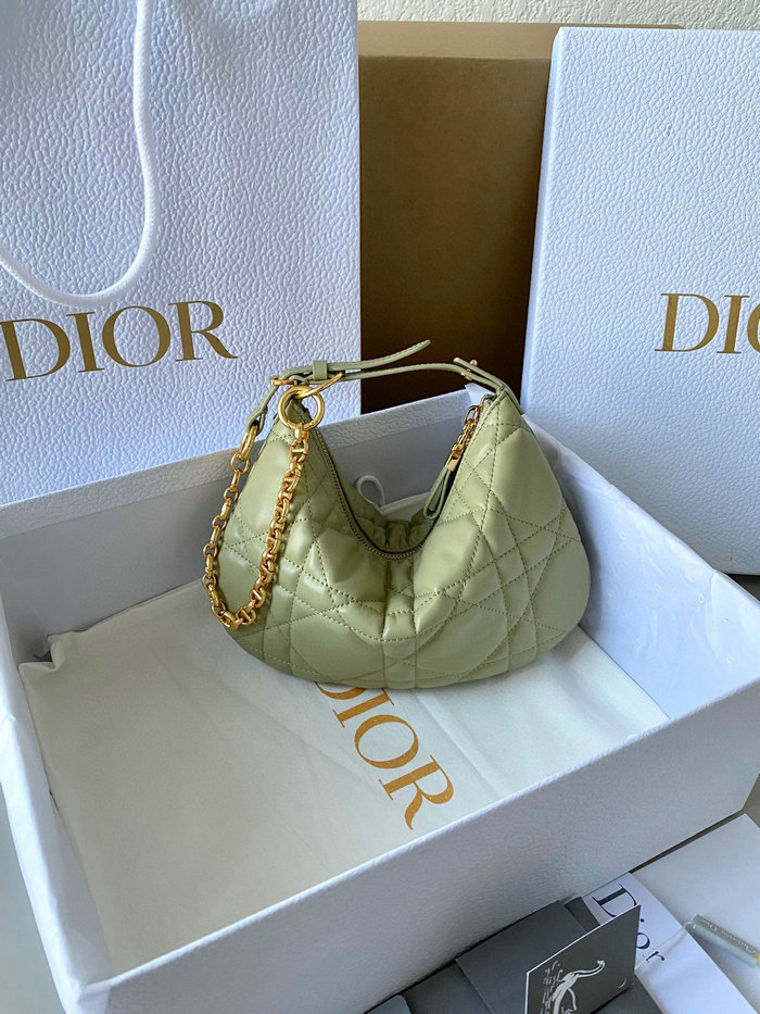 Mini Dior Caro Tulip Bag Green S5139