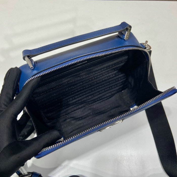 Prada Brique Saffiano leather bag Blue 2VH069