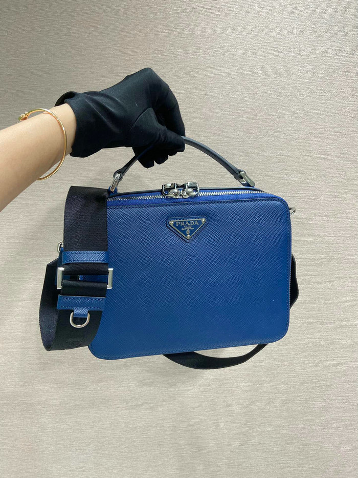 Prada Brique Saffiano leather bag Blue 2VH069