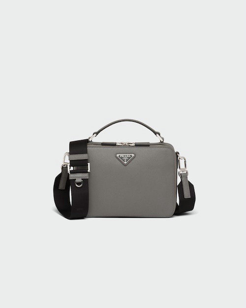 Prada Brique Saffiano leather bag Grey 2VH069