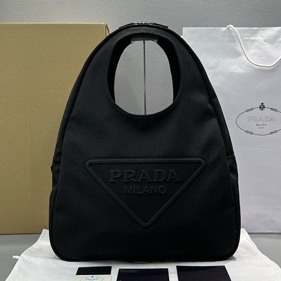 Prada Canvas hobo bag Black 2VY005