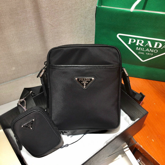 Prada Re-Nylon and Saffiano leather shoulder bag 2VH112