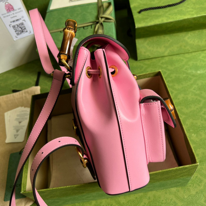 Gucci Bamboo small backpack Pink 702101