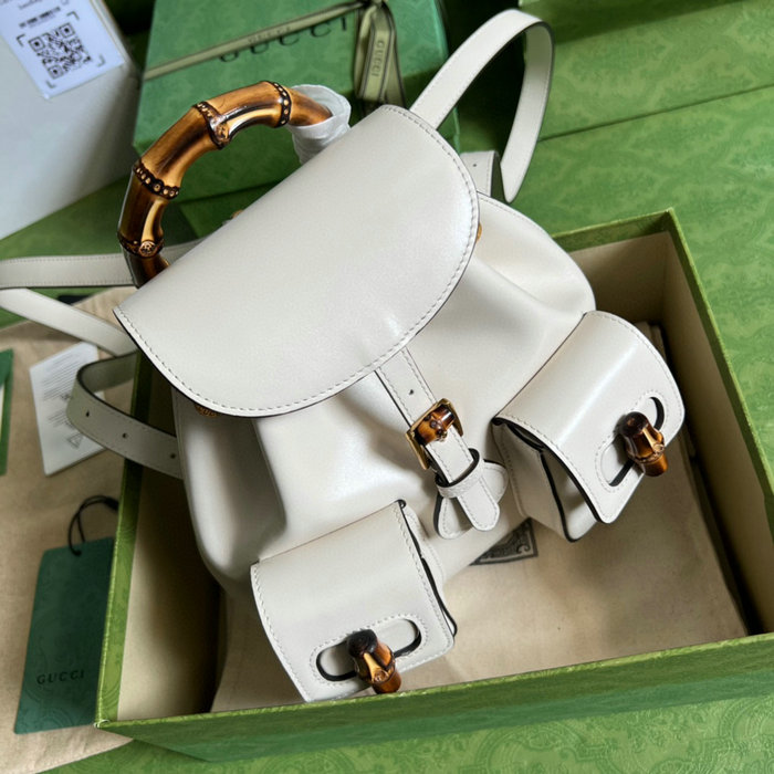 Gucci Bamboo small backpack White 702101