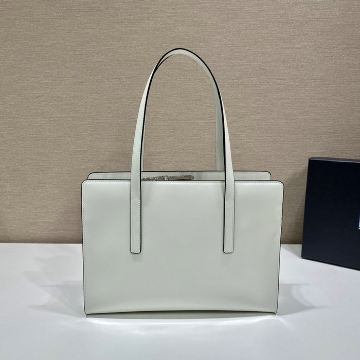 Prada Re-Edition 1995 brushed-leather medium handbag White 1BA350
