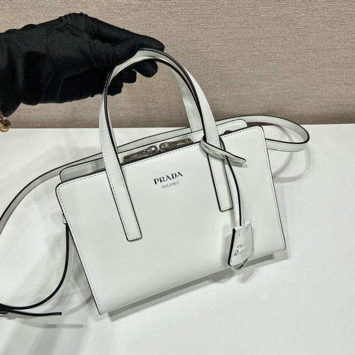 Prada Re-Edition 1995 brushed-leather mini handbag White 1BA357
