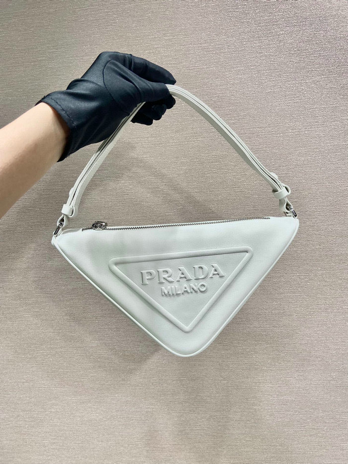 Prada Triangle leather pouch White 1NQ043