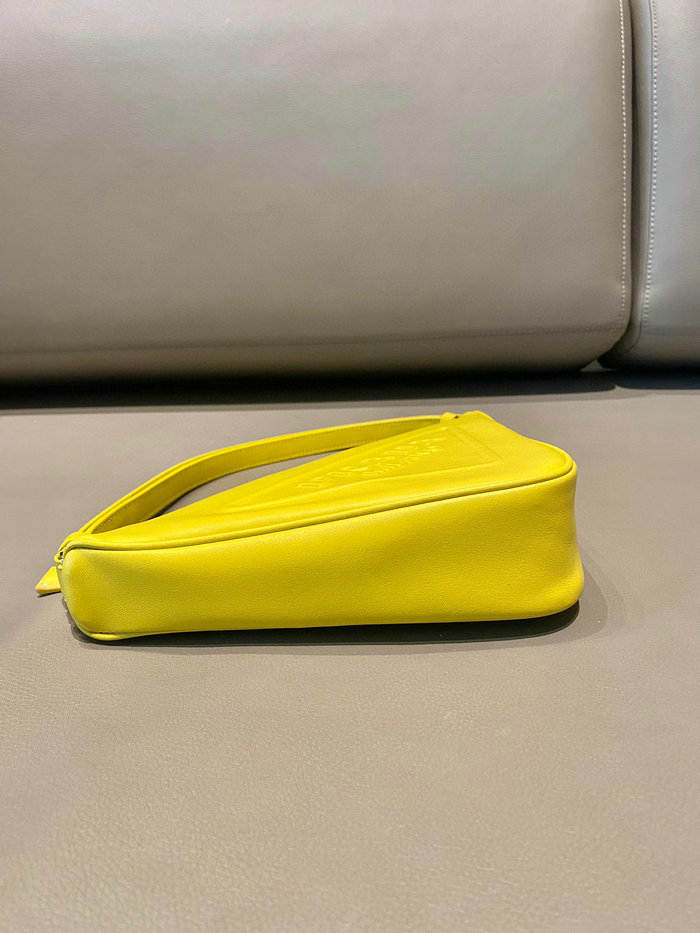Prada Triangle leather pouch Yellow 1NQ043