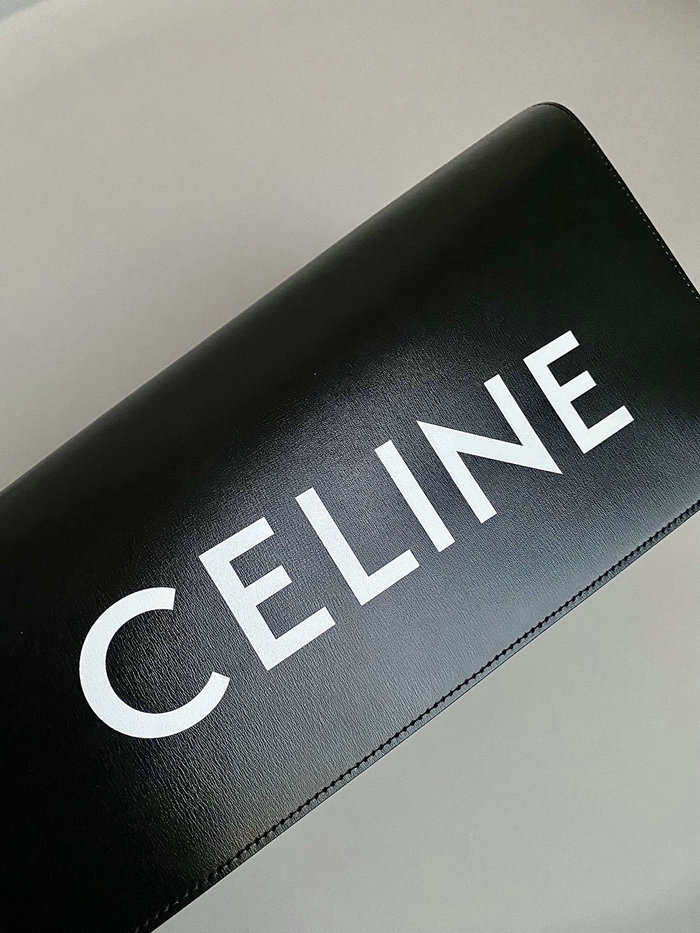 Celine Asymetric Clutch Black 35050