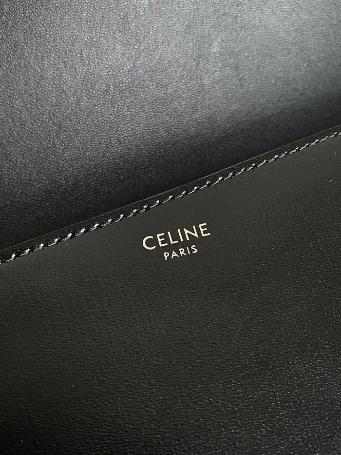 Celine Asymetric Clutch Black 35050