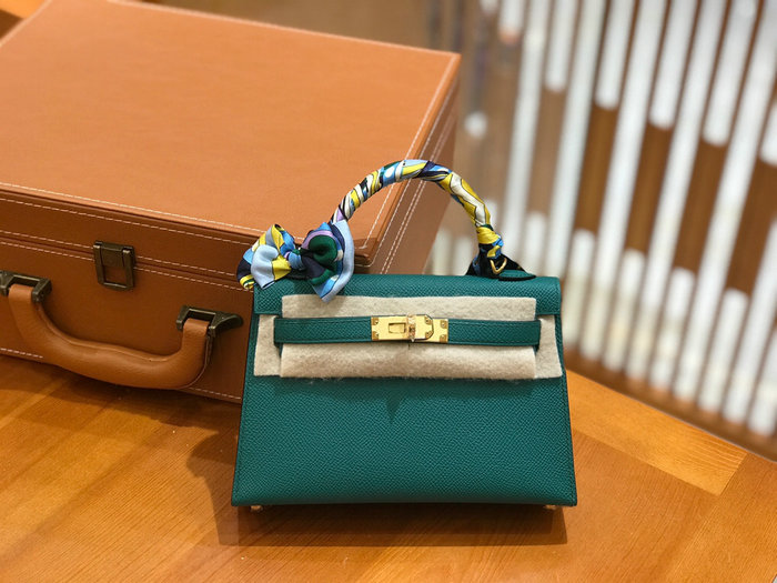 Hermes Mini Kelly II Bag Malachite H82401