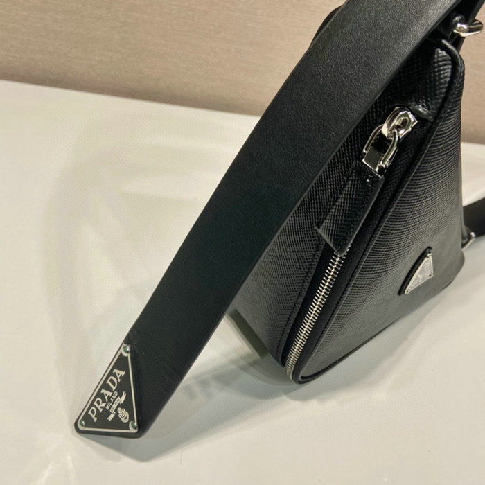 Prada Saffiano leather belt bag Black 2VL039