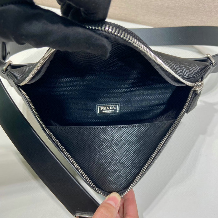 Prada Saffiano leather belt bag Black 2VL039
