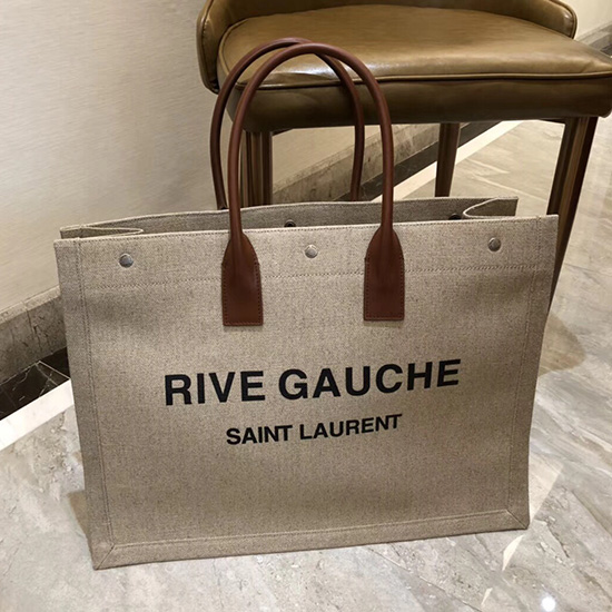 Saint Laurent Rive Gauche Large Tote Bag Grey 509415