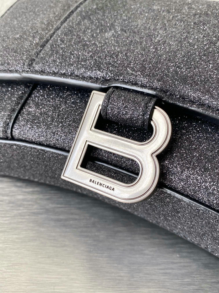 Balenciaga Hourglass XS Wallet On Chain Black 656050